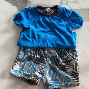 Splendid Tropical shorts & tee outfit - 12-18 months
